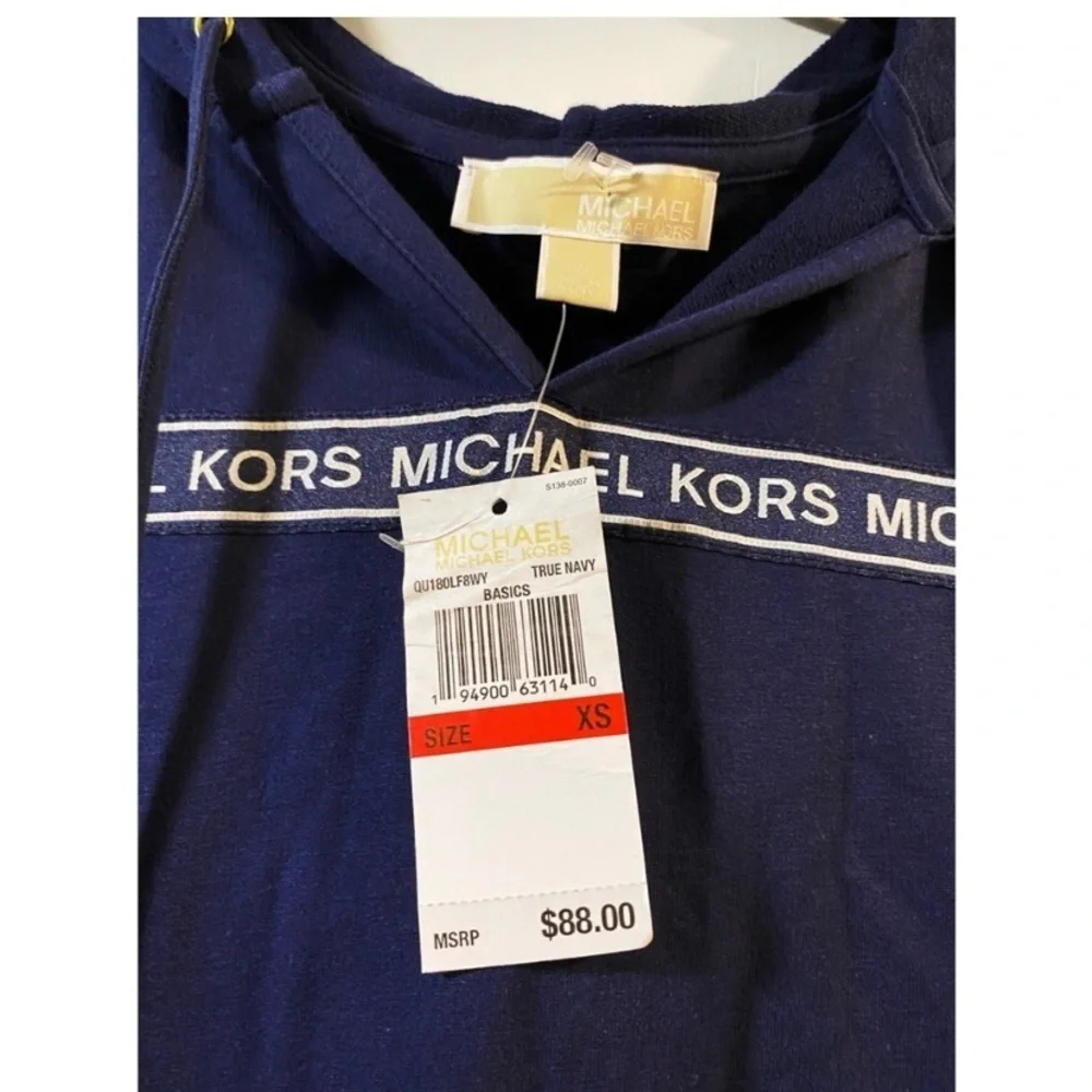 MICHAEL KORS Navy Hooded Dress
